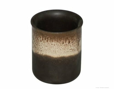 Bunzlauer Keramik Original 250 ml Becher Tasse ohne Henkel/Zahnputzbecher, H = 9,2 cm, V = 0,25 Liter, Dekor ZACIEK Braun im Sale
